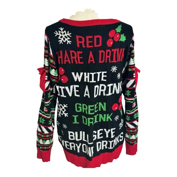 TIPSY ELVES‎ MEN'S DRINKING GAME UGLY
CHRISTMAS SWEATER HOLIDAY SIZE L PARTY TOP - Picture 5 of 10